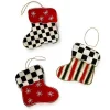 Cozy Christmas Capiz Stocking Ornaments, Set of 3