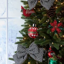 Cozy Christmas Glass Ball Ornaments, Set of 6