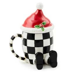 Cozy Christmas Lidded Santa Mug