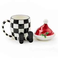 Cozy Christmas Lidded Santa Mug