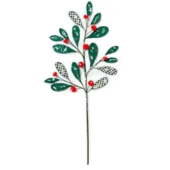 Cozy Christmas Mistletoe Spray Stem