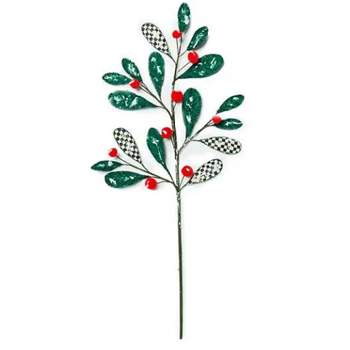 Cozy Christmas Mistletoe Spray Stem