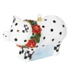 Cozy Christmas Pig Glass Ornament