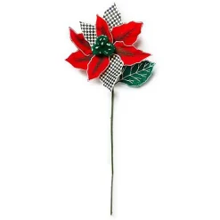 Cozy Christmas Poinsettia Stem