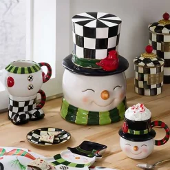 Cozy Christmas Snowman Cookie Jar