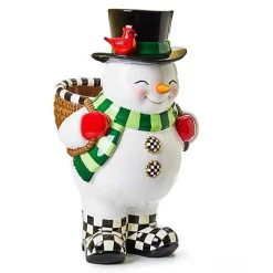 Cozy Christmas Snowman Planter
