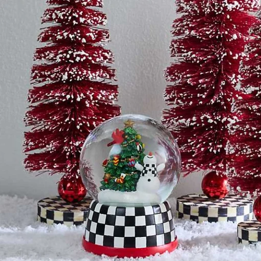 Cozy Christmas Snowman  Tree Snow Globe