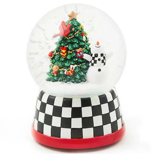 Cozy Christmas Snowman  Tree Snow Globe