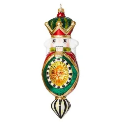 Cozy Nutcracker Reflector Glass Ornament