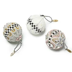 Crystal Palace Beaded Ball Ornaments, Set of 3