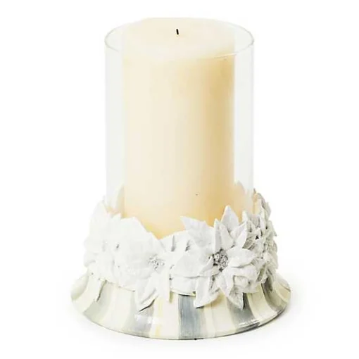 Crystal Palace Poinsettia Pillar Candle Holder