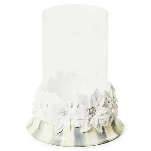 Crystal Palace Poinsettia Pillar Candle Holder