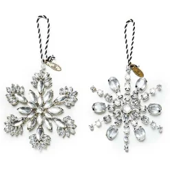Crystal Palace Snowflake Ornaments, Set of 2