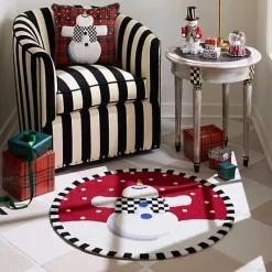 Dancing Snowman 3' Round Rug