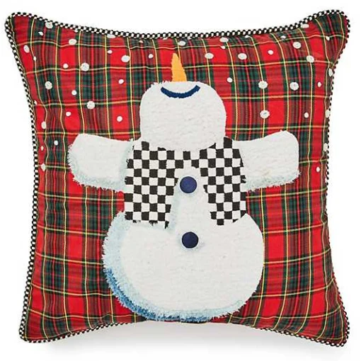 Dancing Snowman Throw Pillow