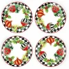 Deck the Halls Appetizer Plates, Set of 4