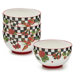 Deck the Halls Breakfast Bowls, Set of 4