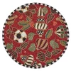Deck the Halls Red Beaded Placemat