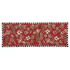 Deck the Halls Red Beaded Table Runner