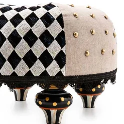 Diamond and Dot Footstool