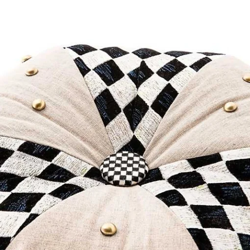 Diamond and Dot Footstool