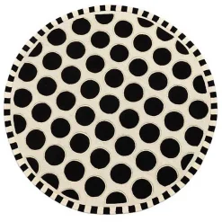 Dots A Lots Rug - Black - 6' Round