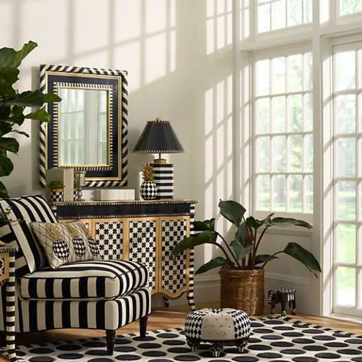 Dots A Lots Rug - Black -  8' x 10'