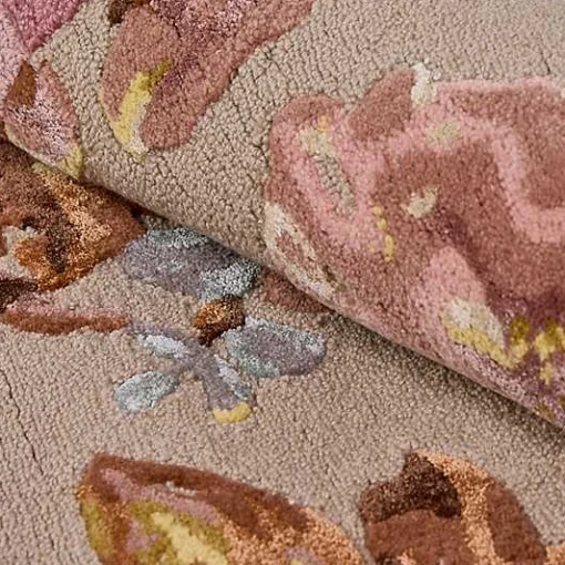 Dusty Rose Floral 6' Round Rug