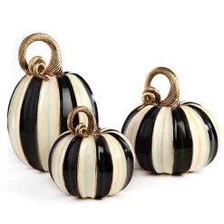 Elegant Stripe Large Pumpkin