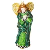 Emerald Luxe Angel Glass Ornament