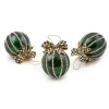Emerald Luxe Capiz Pearl Ball Ornaments, Set of 3