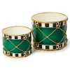 Emerald Luxe Drums, Set of 2