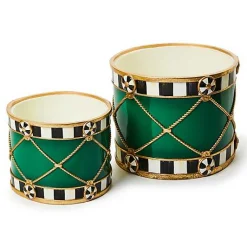 Emerald Luxe Drums, Set of 2