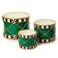 Emerald Luxe Drums, Set of 2