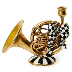 Emerald Luxe French Horn Candle Holder
