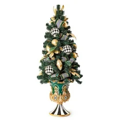 Emerald Luxe Illuminated Potted Tree
