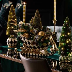 Emerald Luxe Illuminated Sleigh Centerpiece