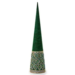 Emerald Luxe Large Beaded Cone Tree