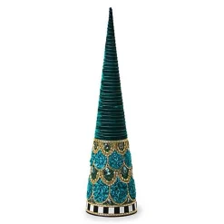 Emerald Luxe Medium Beaded Cone Tree