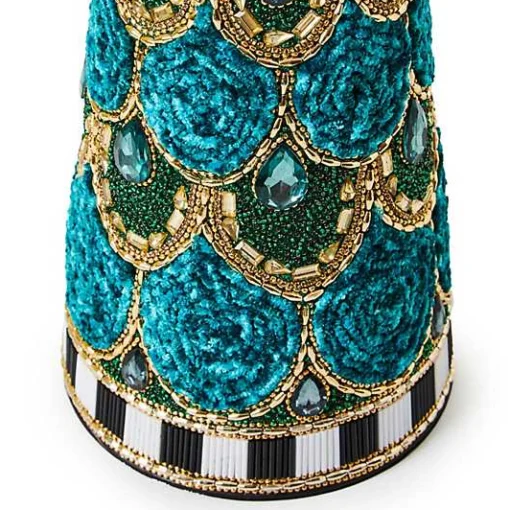 Emerald Luxe Medium Beaded Cone Tree