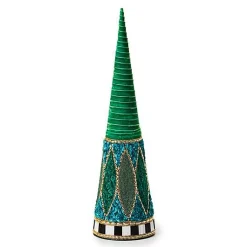 Emerald Luxe Small Beaded Cone Tree