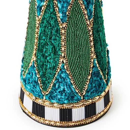 Emerald Luxe Small Beaded Cone Tree