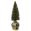 Emerald Luxe Small Illuminated Bottle Brush Tree