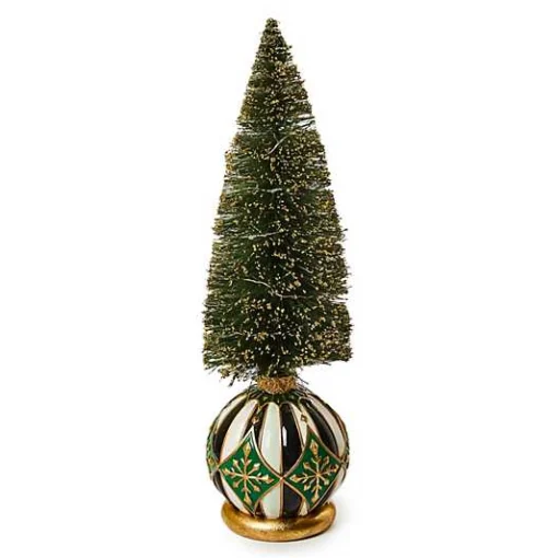 Emerald Luxe Small Illuminated Bottle Brush Tree