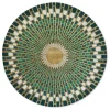 Emerald Sunburst 6' Round Rug