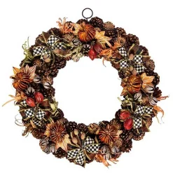 Fall On The Farm Pinecone Wreath