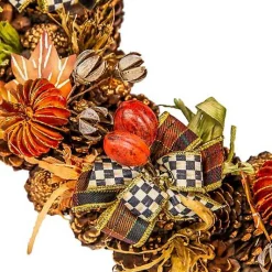 Fall On The Farm Pinecone Wreath
