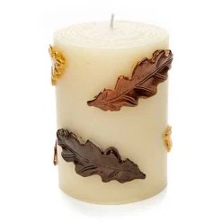 Falling Leaves 4 Pillar Candle
