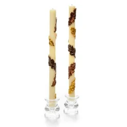 Falling Leaves Dinner Candles, Set of 2