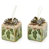 Farmhouse Capiz Gift Box Ornaments, Set of 2